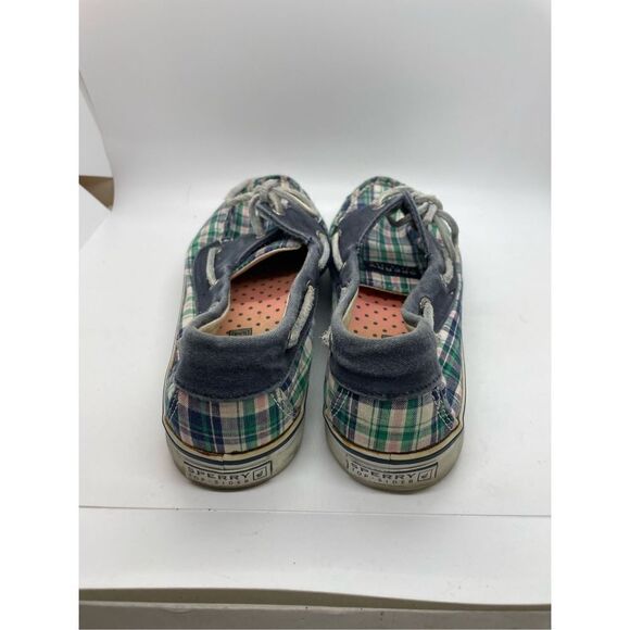 Sperry Top-Sider Authentic Original 2-Eye Blue & Plaid Boat Shoes Women's Size 9 - Picture 4 of 7